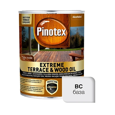 Масло для обработки дерева Pinotex Extreme Terrace & Wood Oil атмосферостойкое, бесцветное, BC, 0.75 л