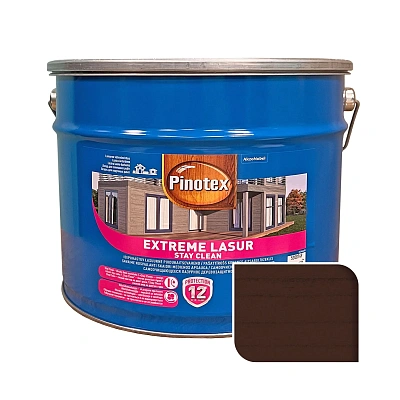 Просочення для дерева Pinotex Extreme Lasur самоочисне, палісандр, 10 л Просочення для дерева Pinotex Extreme Lasur самоочисне, палісандр, 10 л
