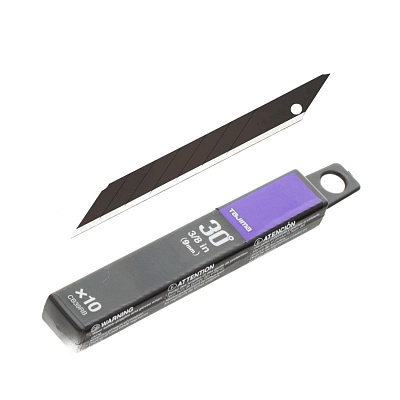 Сменные сегментные лезвия Tajima Acute Angle Razar Black Blades 30° 9 мм, 10 шт (CB39RB)  - shlifarb.com.ua Сменные сегментные лезвия Tajima Acute Angle Razar Black Blades 30° 9 мм, 10 шт (CB39RB)
