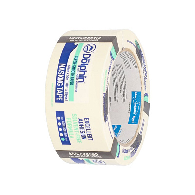 Професійна малярна стрічка (скотч) Blue Dolphin MT-627, 48мм х 50м, біла/жовта (01-7-15-EN ST627) 2 Професійна малярна стрічка (скотч) Blue Dolphin MT-627, 48мм х 50м, біла/жовта (01-7-15-EN ST627) 2