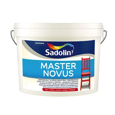 Алкідна фарба Sadolin Master Novus для дерева та металу, глянцева, біла, BW, 2.5 л Алкідна фарба Sadolin Master Novus для дерева та металу, глянцева, біла, BW, 2.5 л