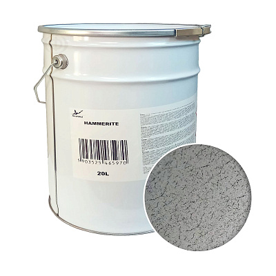 Фарба молоткова 3 в 1 по металу Hammerite Metal Paint Hammered захисна, сріблясто-сіра, 20 л Фарба молоткова 3 в 1 по металу Hammerite Metal Paint Hammered захисна, сріблясто-сіра, 20 л