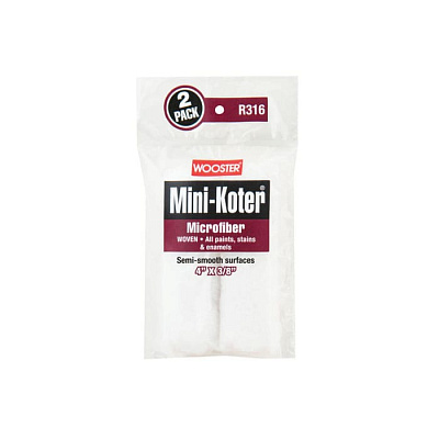 Комплект миниваликов Wooster Microfiber Mini-Koter 4" 3/8 100x9.5 мм (R316-4)