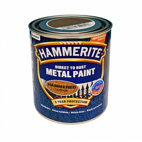 Фарба молоткова 3 в 1 по металу Hammerite Metal Paint Hammered захисна, мідна, 0.75 л 2