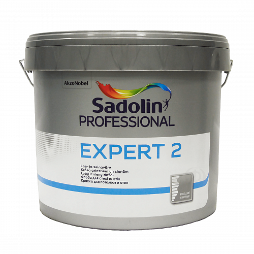 Латексная краска Sadolin Professional Expert 2 для стен и потолка, белая, 10 л  - shlifarb.com.ua  Латексная краска Sadolin Professional Expert 2 для стен и потолка, белая, 10 л