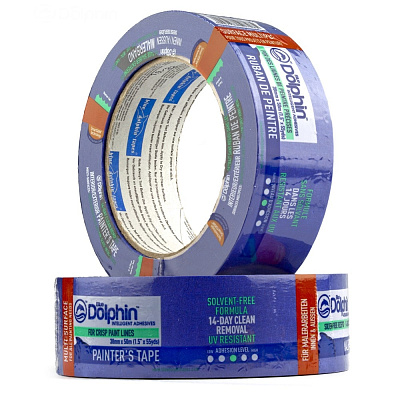 Професійна малярна стрічка (скотч) Blue Dolphin Special Blue MT-PG, 38мм х 50м, синя (01-1-02-EN SBL BDN) 2 Професійна малярна стрічка (скотч) Blue Dolphin Special Blue MT-PG, 38мм х 50м, синя (01-1-02-EN SBL BDN) 2