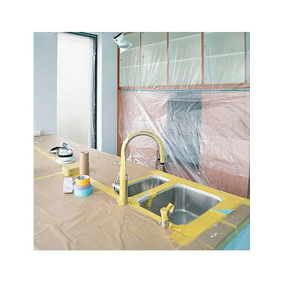 Защитная пленка HPX Easy Mask в диспенсере с малярной лентой, 550мм х 33м, бесцветная (DE5533) 3