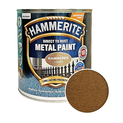 Краска молотковая 3 в 1 по металлу Hammerite Metal Paint Hammered защитная, медная, 2.5 л  - shlifarb.com.ua Краска молотковая 3 в 1 по металлу Hammerite Metal Paint Hammered защитная, медная, 2.5 л