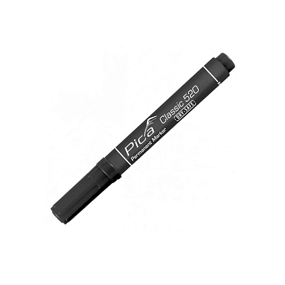 Маркер перманентний Pica Classic Permanent Marker, чорний, 2-4 мм (520/46)