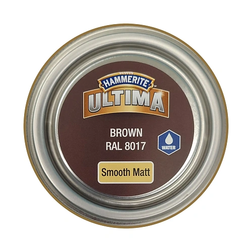 Защитная краска 3 в 1 по металлу на водной основе Hammerite Ultima Matt, матовая, коричневая RAL 8017, 0.7 л (5774722)  - shlifarb.com.ua 3 Защитная краска 3 в 1 по металлу на водной основе Hammerite Ultima Matt, матовая, коричневая RAL 8017, 0.7 л (5774722) 3