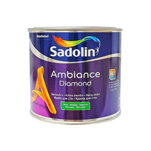Акрилова фарба Sadolin Ambiance Diamond для стін та стелі, безбарвна, BC, 0.465 л  Акрилова фарба Sadolin Ambiance Diamond для стін та стелі, безбарвна, BC, 0.465 л