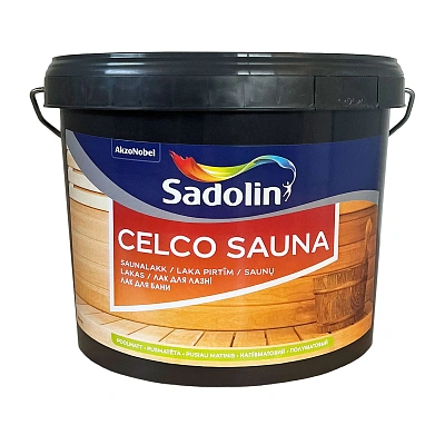 Лак на водній основі Sadolin Celco Sauna для сауни та лазні, безбарвний, BC, 2.5 л