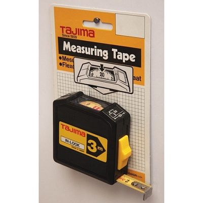 Рулетка вимірювальна з віконцем Tajima In Look 3м×13мм (INL30MY) 3