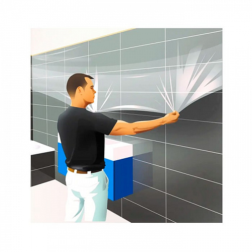 Защитная пленка HPX Easy Mask с малярной лентой, 2700мм х 16м, бесцветная (PM270016) - shlifarb.com.ua 3 Защитная пленка HPX Easy Mask с малярной лентой, 2700мм х 16м, бесцветная (PM270016) 3