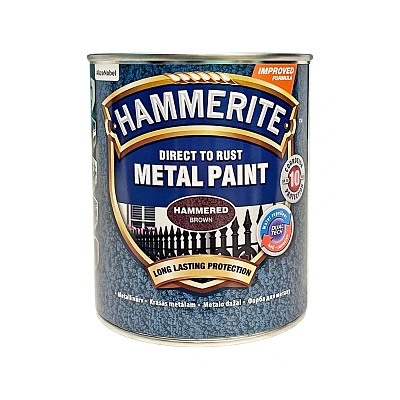 Краска молотковая 3 в 1 по металлу Hammerite Metal Paint Hammered защитная, коричневая, 0.75 л 2