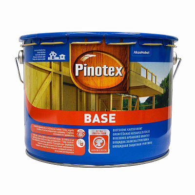 Грунтовка для дерева Pinotex Base биоцидная, бесцветная, 10 л - shlifarb.com.ua Грунтовка для дерева Pinotex Base биоцидная, бесцветная, 10 л