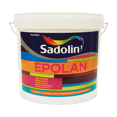 Краска на водной основе Sadolin Epolan для пола, белая, BW, 5 л