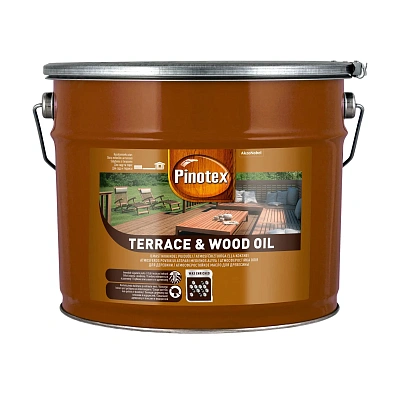 Олія для обробки дерева Pinotex Terrace & Wood Oil атмосферостійка, безбарвна, BC, 10 л 2 Олія для обробки дерева Pinotex Terrace & Wood Oil атмосферостійка, безбарвна, BC, 10 л 2