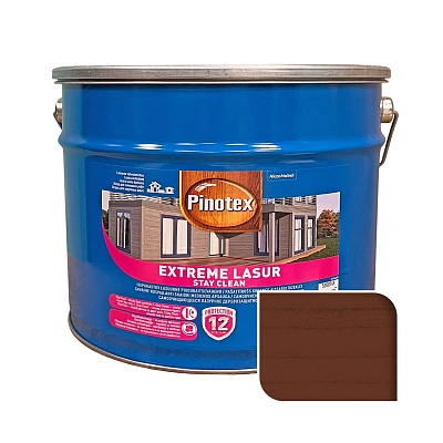 Пропитка лазурная для дерева Pinotex Extreme Lasur самоочищающаяся, тик, 10 л  - shlifarb.com.ua Пропитка лазурная для дерева Pinotex Extreme Lasur самоочищающаяся, тик, 10 л