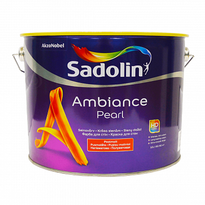 Акрилова фарба Sadolin Ambiance Pearl для стін та стелі, безбарвна, BC, 9.3 л Акрилова фарба Sadolin Ambiance Pearl для стін та стелі, безбарвна, BC, 9.3 л