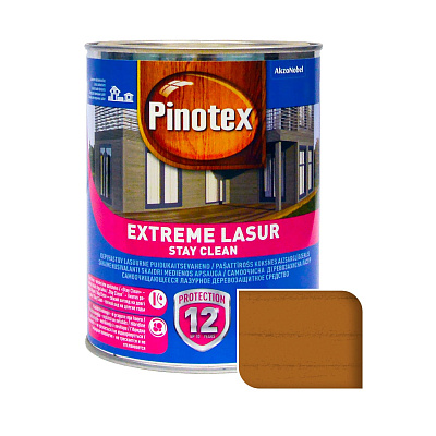 Просочення для дерева Pinotex Extreme Lasur самоочисне, орегон, 1 л Просочення для дерева Pinotex Extreme Lasur самоочисне, орегон, 1 л
