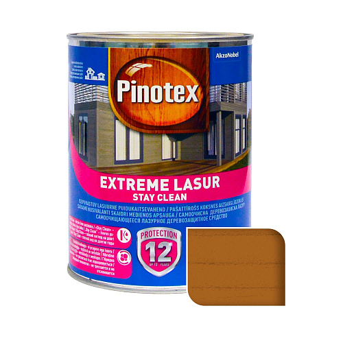 Просочення для дерева Pinotex Extreme Lasur самоочисне, орегон, 1 л  Просочення для дерева Pinotex Extreme Lasur самоочисне, орегон, 1 л