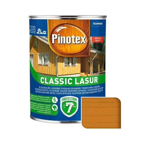 Просочення для дерева Pinotex Classic Lasur з декоративним ефектом, калужниця, 1 л 