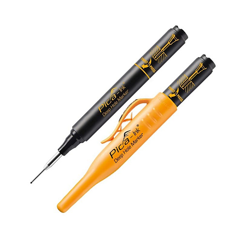 Маркер з довгим носиком Pica-Ink Deep Hole Marker, чорний, 1.5 мм (150/46) 