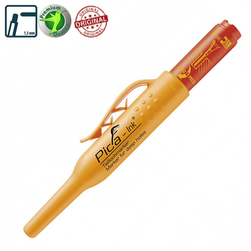 Маркер з довгим носиком Pica-Ink Deep Hole Marker, червоний, 1.5 мм (150/40) 4 Маркер з довгим носиком Pica-Ink Deep Hole Marker, червоний, 1.5 мм (150/40) 4