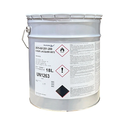 Лак поліуретановий D-Dur Lacquer 0072 двокомпонентний, безбарвний, напівматовий, 18 л (2575-001251-200) 