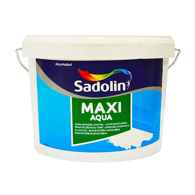 Дрібнозерниста вологостійка легка шпаклівка Sadolin Maxi Aqua для стін та стелі, сіра, 2.5 л Дрібнозерниста вологостійка легка шпаклівка Sadolin Maxi Aqua для стін та стелі, сіра, 2.5 л