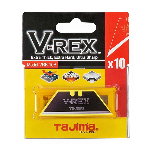 Змінні трапецієподібні леза Tajima V-REX Razar Black 45° 22 мм, 10 шт (VRB-10B) 3