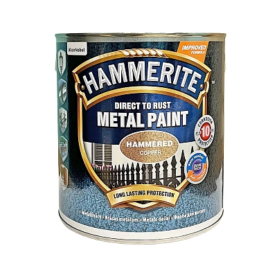 Краска молотковая 3 в 1 по металлу Hammerite Metal Paint Hammered защитная, медная, 2.5 л  - shlifarb.com.ua 2 Краска молотковая 3 в 1 по металлу Hammerite Metal Paint Hammered защитная, медная, 2.5 л 2