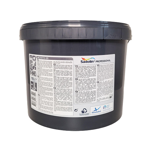 Акрилова фарба Sadolin Professional Rezisto 25 для стін, вологостійка, біла, BW, 10 л 2
