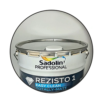 Акрилова фарба Sadolin Professional Rezisto 1 Easy Clean для стін, брудовідштовхувальна, безбарвна, BC, 9.3 л 2