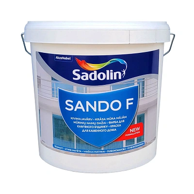 Фасадна фарба на водній основі Sadolin Sando F для бетону, біла, BW, 5 л
