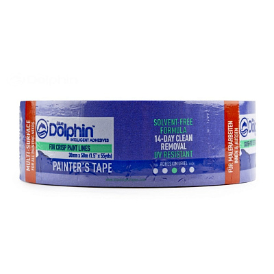 Професійна малярна стрічка (скотч) Blue Dolphin Special Blue MT-PG, 38мм х 50м, синя (01-1-02-EN SBL BDN) 3 Професійна малярна стрічка (скотч) Blue Dolphin Special Blue MT-PG, 38мм х 50м, синя (01-1-02-EN SBL BDN) 3