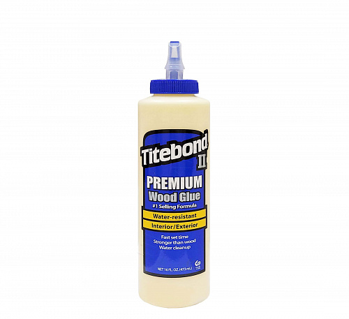 Столярный ПВА клей для дерева Titebond II Premium Wood Glue D3, медово-кремовый, 473 мл (5004) 