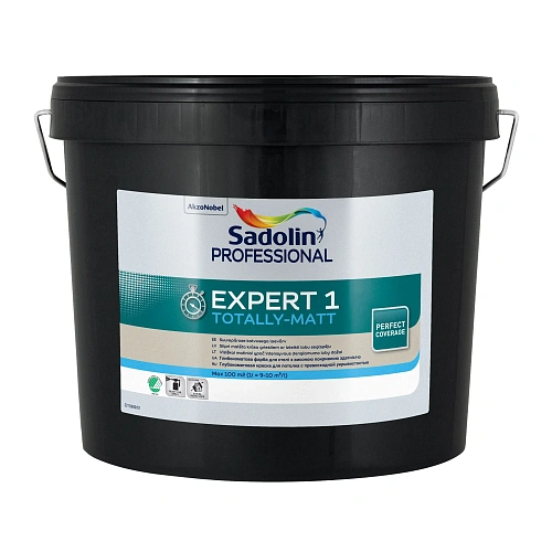 Латексна фарба Sadolin Professional Expert 1 для стелі, біла, 10 л 