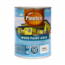 Фарба для дерева Pinotex Wood Paint Aqua, атмосферостійка, біла, BW, 1 л